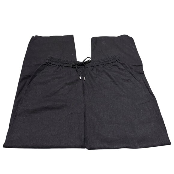 Zara Linen Blend Straight Trousers - Picture 6 of 10